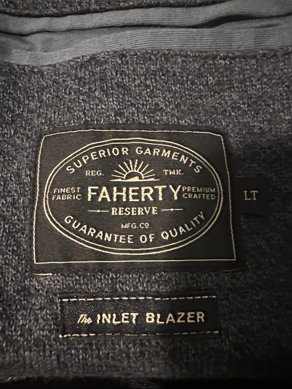 Faherty Men's The Inlet Blazer in Navy - Picture 5 of 5